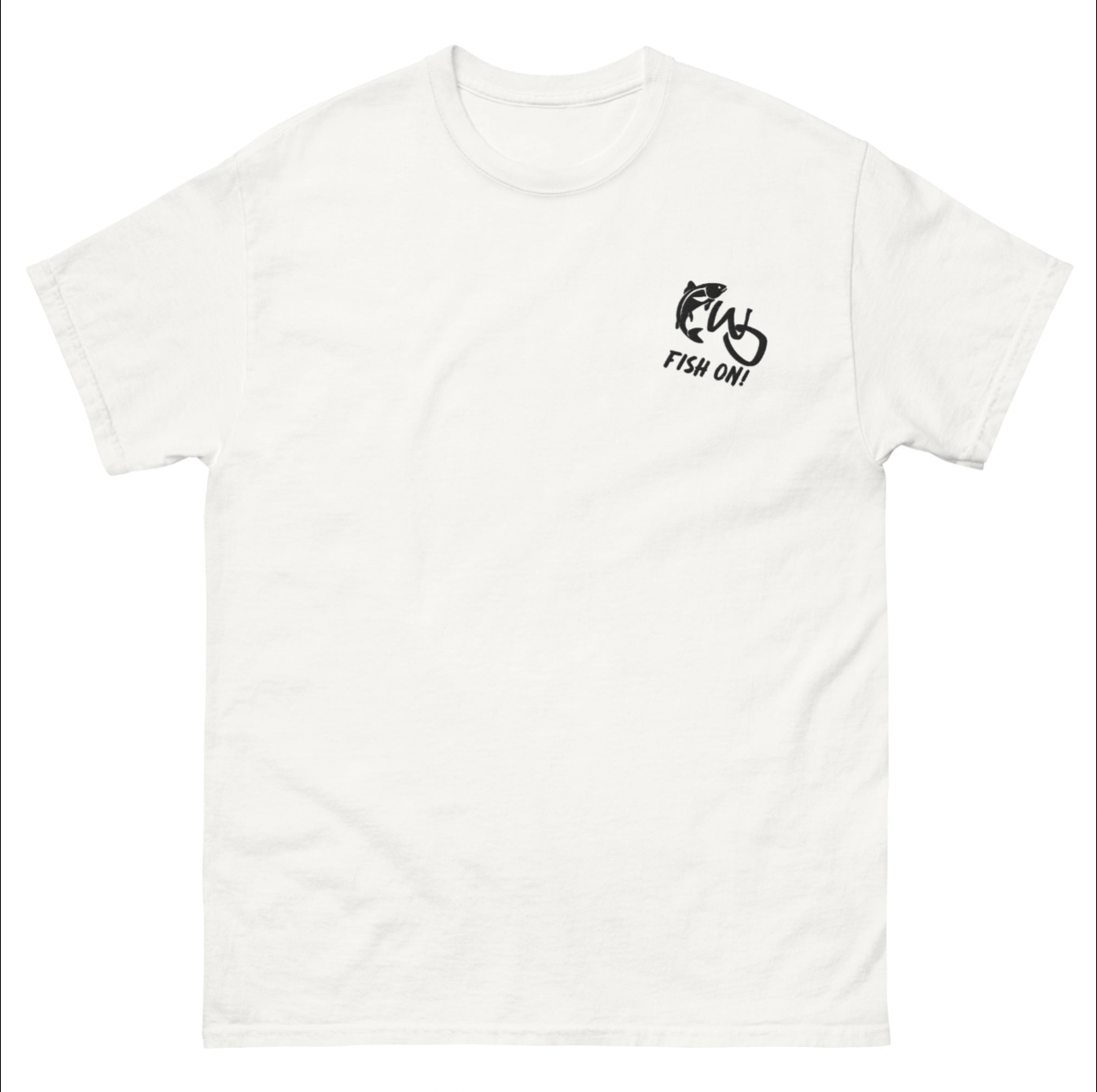 'fish on' logo shirt